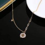 Camellia Shell Pendant Necklace for Women