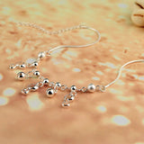 925 Sterling Silver Cat Bell Ankle Bracelet Foot Beach Anklets for Women