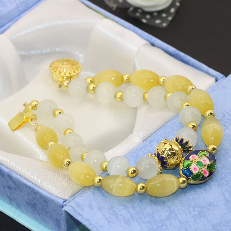 Cat Eyes Beads Bracelets Wedding Party Jewelry B2779
