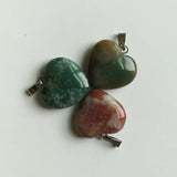 20MM Agates Heart Stone Pendant for Jewelry Making 50pcs/lot