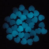 Glow in the Dark Luminous Heart Stone Necklace Pendants Lot
