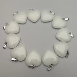 Glow in the Dark Luminous Heart Stone Necklace Pendants Lot