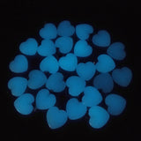 Glow in the Dark Luminous Heart Stone Necklace Pendants Lot