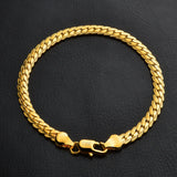 5MM 18K Sterling Silver Bracelet for Women Men Wedding Party Jewelry