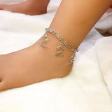 Rhinestone Digital Bracelet Chain Tennis Anklet Party Accessories
