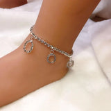 Rhinestone Digital Bracelet Chain Tennis Anklet Party Accessories