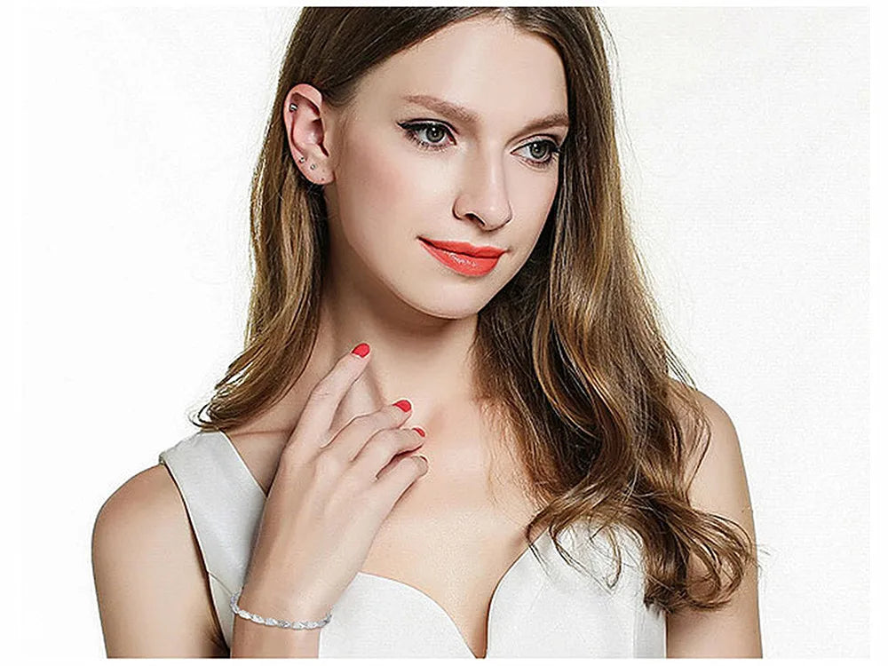 Classical Clover Chain Bracelets for Women Silver Jewelry Bijoux Argent