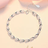 Classical Clover Chain Bracelets for Women Silver Jewelry Bijoux Argent