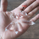Clear Acrylic Tear-Drop Beads DIY Loose Plastic Beads 50pcs 10x31mm