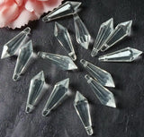 Clear Acrylic Tear-Drop Beads DIY Loose Plastic Beads 50pcs 10x31mm