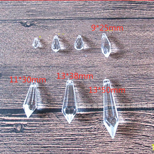 Clear Acrylic Tear-Drop Beads DIY Loose Plastic Beads 50pcs 10x31mm