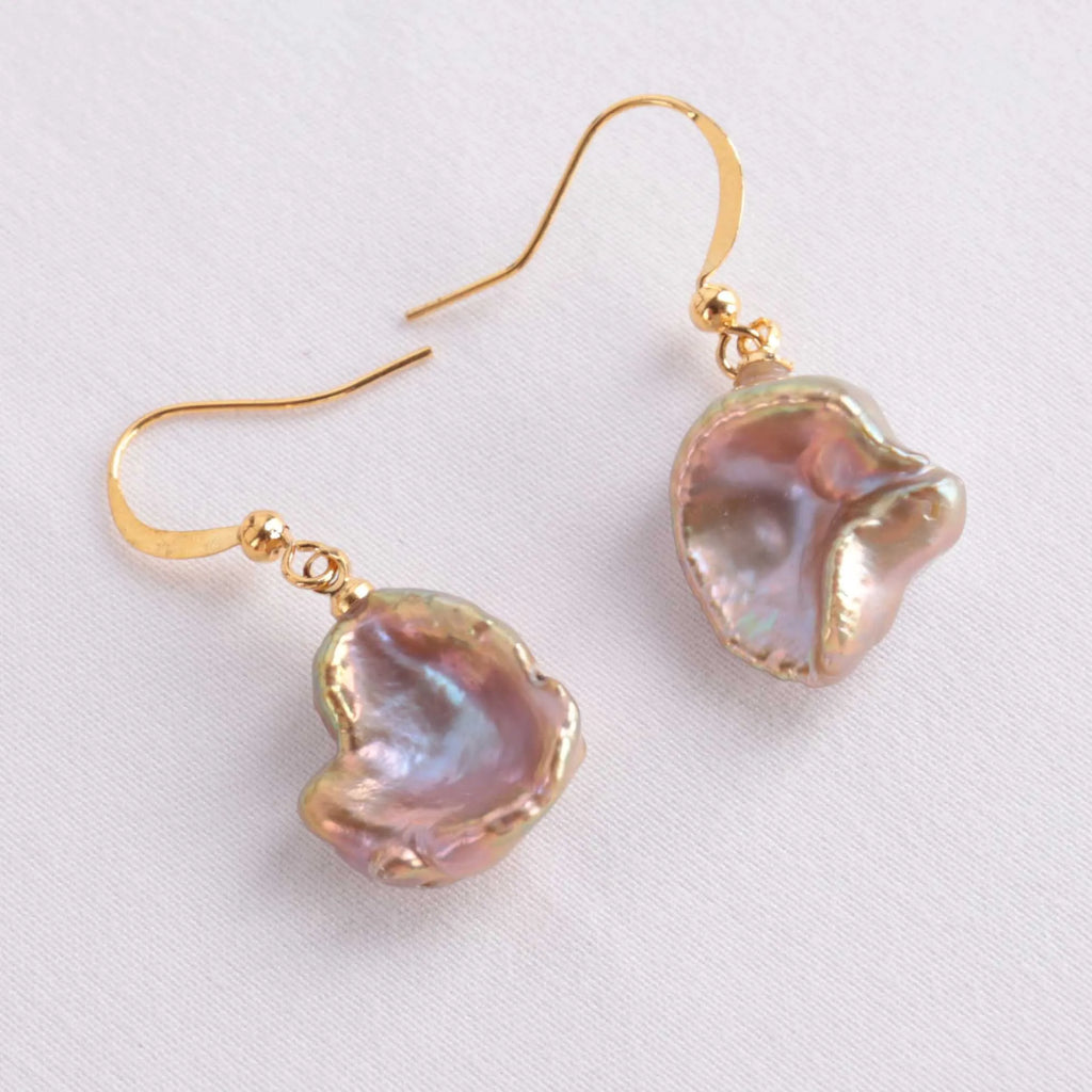 Baroque Pearl 18K Earrings Classic Noble Delicate Aurora Gorgeous
