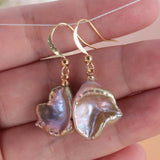 Baroque Pearl 18K Earrings Classic Noble Delicate Aurora Gorgeous
