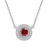S925 Sterling Silver Diamond 12th Birthday Stone Necklace