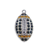 Colorful Rhinestone Crystal Rugby Pendant Sports Balls Jewelry
