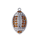 Colorful Rhinestone Crystal Rugby Pendant Sports Balls Jewelry