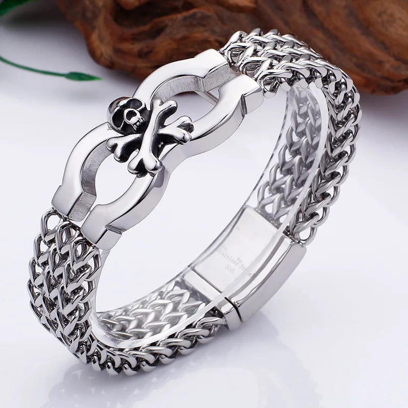 Skull European Men's Titanium Steel Bracelet