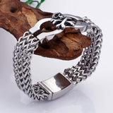 European Men's Titanium Steel Skull Bracelet