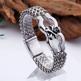 European Men's Titanium Steel Skull Bracelet