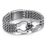 European Men's Titanium Steel Skull Bracelet