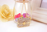 Rhinestone Chain Bag Shape Keychain Women's Accessories
