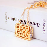 Rhinestone Chain Bag Shape Keychain Women's Accessories