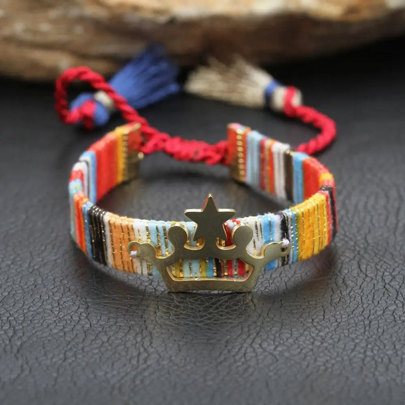 Bohemian Crown Charm Bracelet for Women