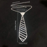 Crystal Women's Necktie Necklace Rhinestone Matching Clothing Necklace