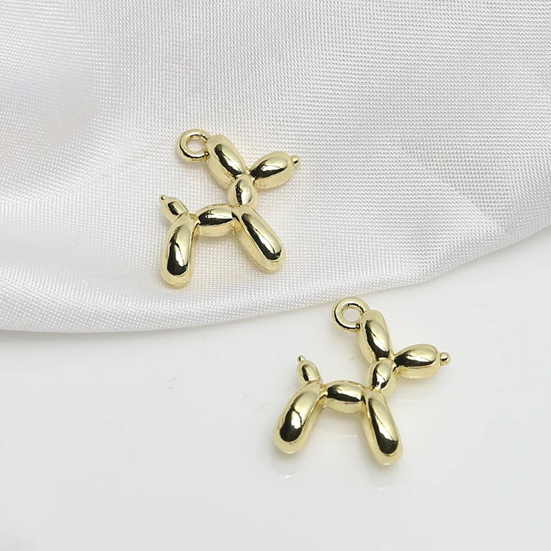 50pcs Dog Shape Alloy Charms for DIY Jewelry Making