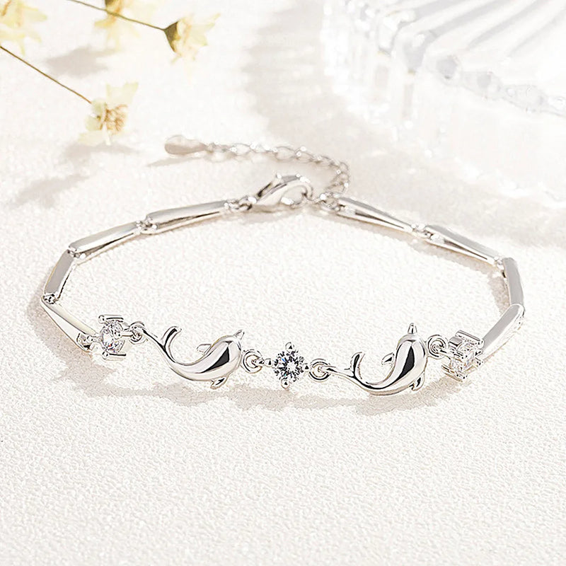 Dolphin Zircon Diamond Bracelet for Women