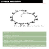 925 Silver Girl Bell Anklets
