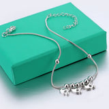 925 Sterling Silver Mickey Anklet for Women Party Birthday
