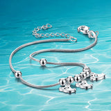 925 Sterling Silver Mickey Anklet for Women Party Birthday