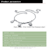925 Sterling Silver Small Animal Anklet for Women Chicken Pig Foot Accessories