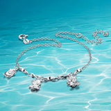 925 Sterling Silver Small Animal Anklet for Women Chicken Pig Foot Accessories