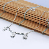 925 Sterling Silver Small Animal Anklet for Women Chicken Pig Foot Accessories