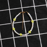 Yellow Smiley Face Pearl Bracelet All-Match Arm Accessories