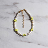 Yellow Smiley Face Pearl Bracelet All-Match Arm Accessories