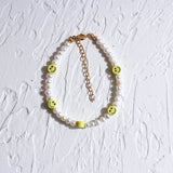 Yellow Smiley Face Pearl Bracelet All-Match Arm Accessories