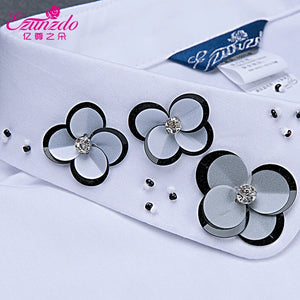 100% Cotton Female Collar Shirt Collar