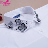 100% Cotton Female Collar Shirt Collar