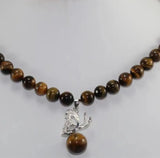8mm Tiger Eye Pendant Necklace