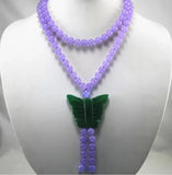 8mm Jade Bead Butterfly Necklace