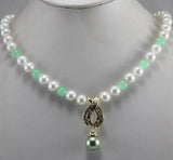 Pearl & Dongling Stone Plated Necklace Pendant