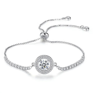 Full Diamond Lifting Couple Bracelet - Holy Light Micro Zircon