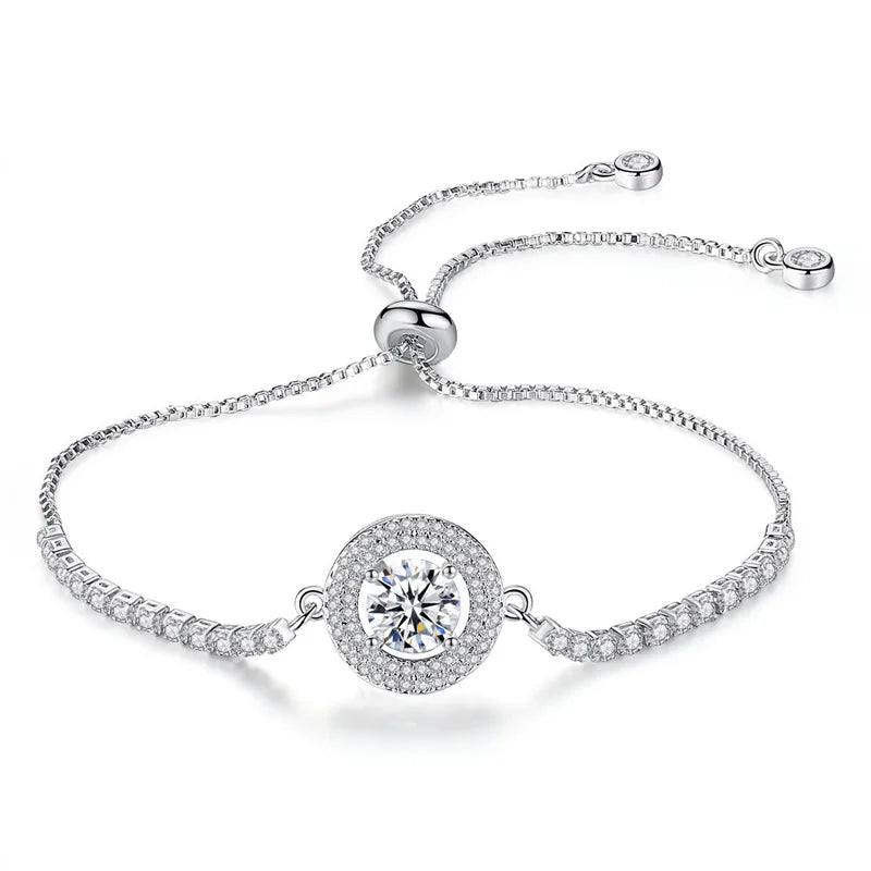 Full Diamond Lifting Couple Bracelet - Holy Light Micro Zircon