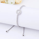 Full Diamond Lifting Couple Bracelet - Holy Light Micro Zircon