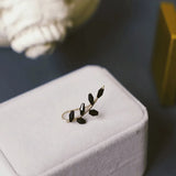 Leaf Ear Cuff Rhinestone Zinc Alloy Earcuff Unique Jewelry Girl Gift