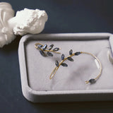 Leaf Ear Cuff Rhinestone Zinc Alloy Earcuff Unique Jewelry Girl Gift