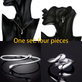Women's Water Drop 4-Piece Jewelry Set